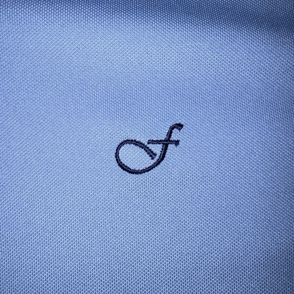 Men's Large Holderness & Bourne Men's Golf Polo Shirt Light Blue Short Sleeve - Picture 3 of 4